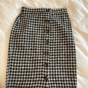 Zara midi herringbone pencil skirt size small
